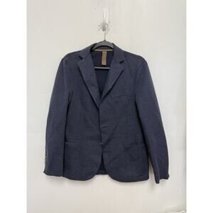 Eleventy Jersey Unstructured Slim Fit Sport Coat Blue Mens Sz US 48